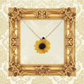 Girasol Eterno con fondo dorado y blanco